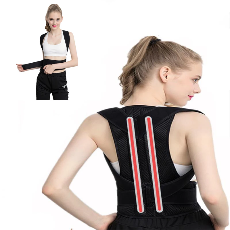 

Double keel support Adjustable Adult Back Posture Corrector Shoulder Lumbar Brace Spine Support Belt Corset Posture Correction