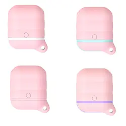 Наушники зарядный чехол розовый протектор Анти-потерянный защитный силиконовый чехол кожа Замена для AirPods