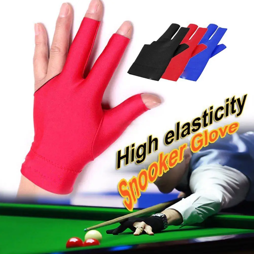 SCSpecial Billiard Glove with Pad for Left Bridge Hand 1 Piece 3 Fingers Elastic Lycra Stretchable Pool Cue Snooker Glove