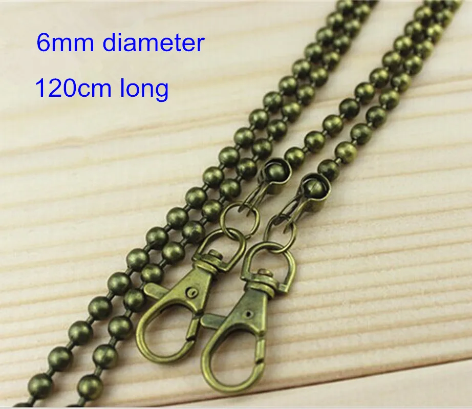 4 pcs/lot Ball Chain,6mm diameter 120cm long,Ball Bead Chain with Lobster Clasp,Metal Chain Link