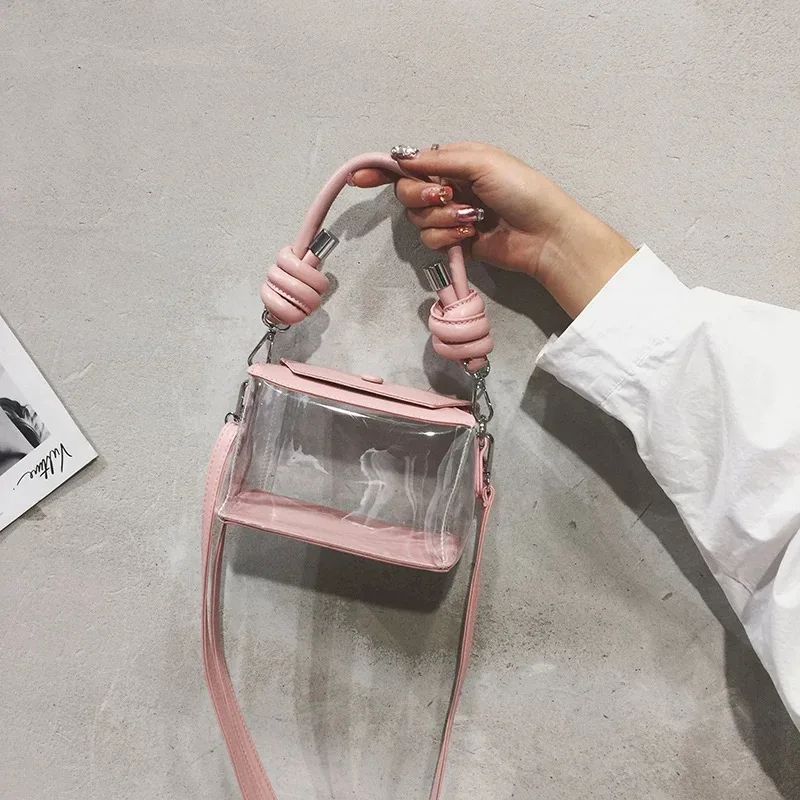 pink Стиль, прозрачная Милая женская сумка, высокое качество, женская дизайнерская роскошная сумка, простая сумка через плечо, сумки-мессенджеры - Цвет: pink