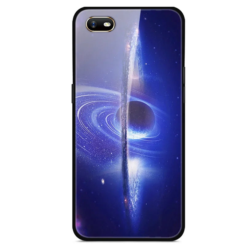 06 Для Coque Oppo A1k чехол из закаленного стекла «Планета космос» чехол из стекла для Oppo A1k Coque Shell для Oppo A1k A1 k A 1 k крышка - Цвет: 06