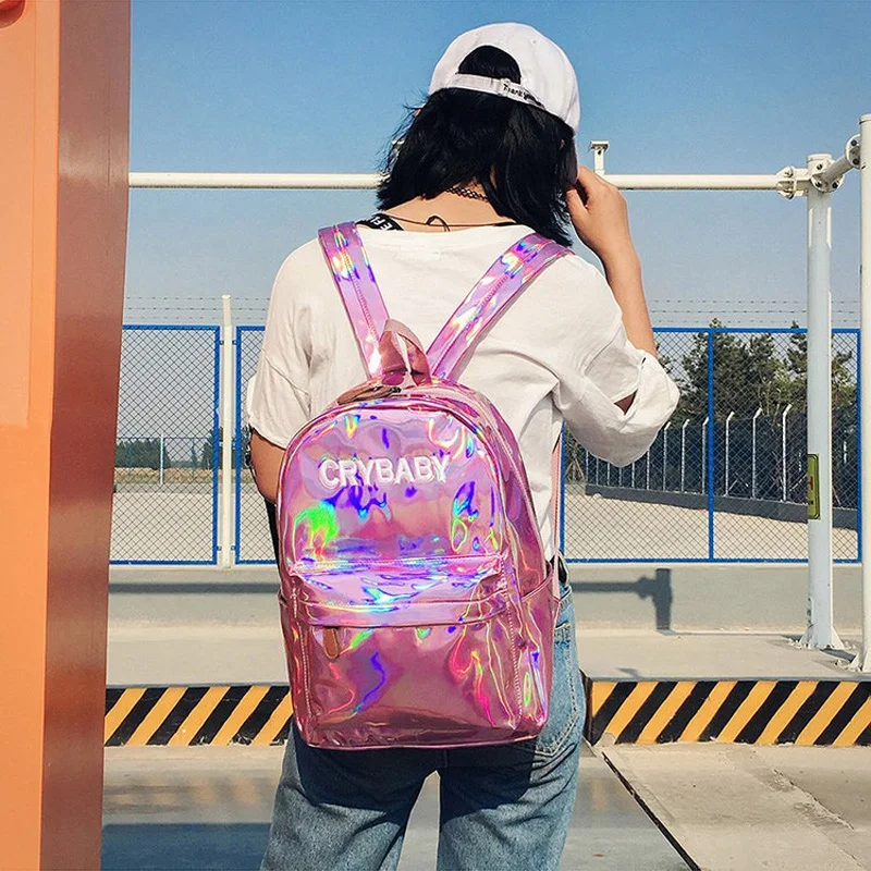 Луна дерева с вышивкой буквы светоотражающий школьный повседневныый рюкзак Для женщин из мягкой искусственной кожи рюкзак для девочек