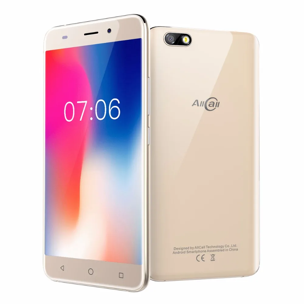 AllCall Мадрид 5 &quotHD 3g мобильный телефон MTK6580A четырехъядерный Android 7 0 1 Гб ram 8 rom 8MP + 2MP