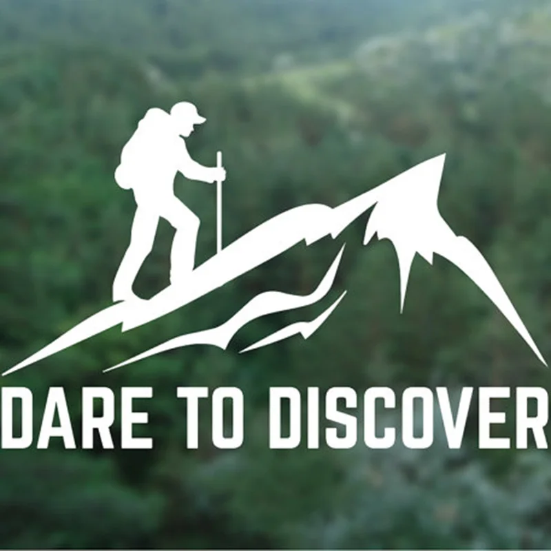 Dare To Discover Wall Sticker Adventure Window Decals Climbing Mountain