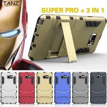 TANZ Железный человек супер защитой 3 в 1 ТПУ+ ПК+ чехол с Умной крышкой и подставкой для samsung Galaxy Note 5 N9200 противоударный чехол-накладка с держателем