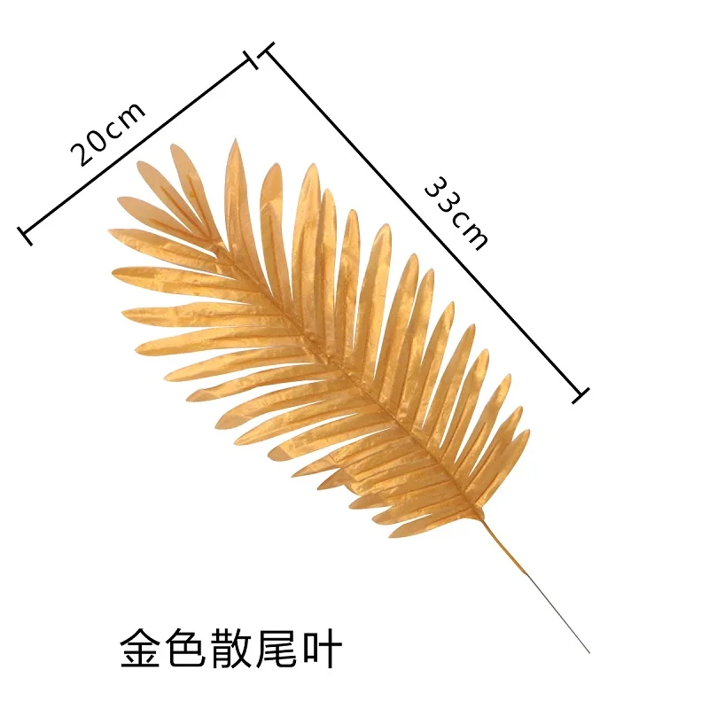 1 шт. искусственные тропические листья золотые листья Декор Гавайи тема вечерние украшения стола летние вечерние Декор баллон деко реквизит для фотографий - Цвет: sharp 7