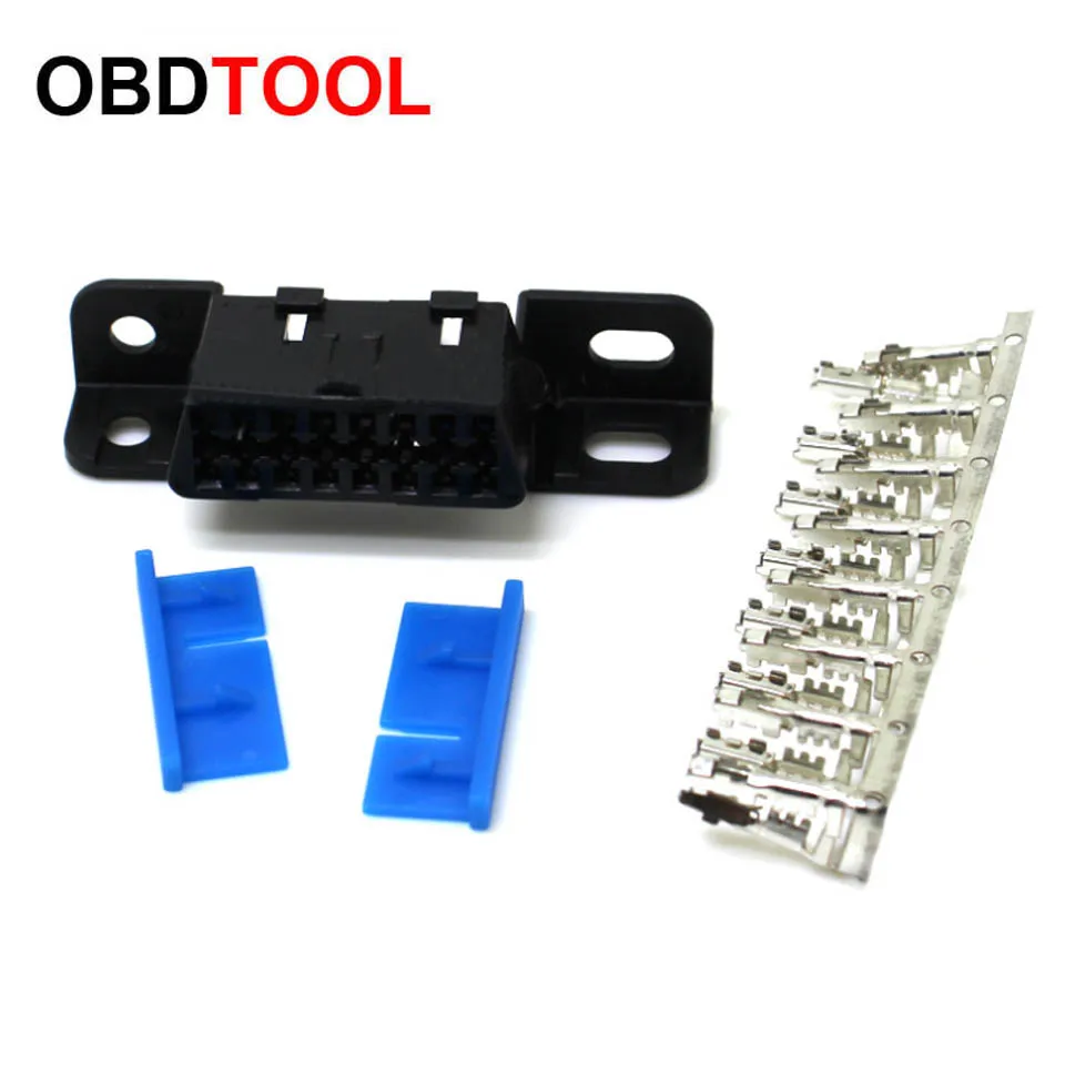 Горячее предложение OBDII OBD2 16 контактный гнездовой разъем OBD II переходник с