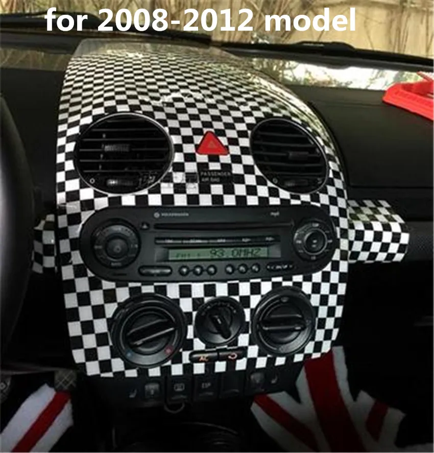 1 шт., автомобильный бочонок наклейки углеродного волокна ABS Материал центральной консоли панель декоративная крышка для 2003-2012 VW Volkswagen жук - Название цвета: for 2008-2012 Beetle