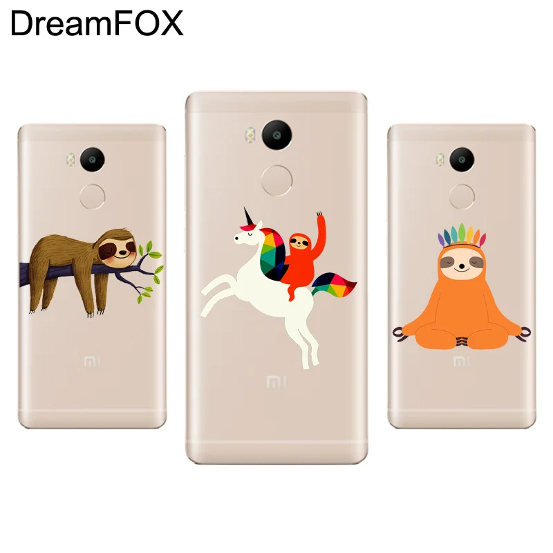 DREAMFOX M352 Ленивец и енот Мягкий ТПУ силиконовый чехол для Xiaomi Redmi Note 3 4 5 Plus 3S 4A 4X 5A Pro