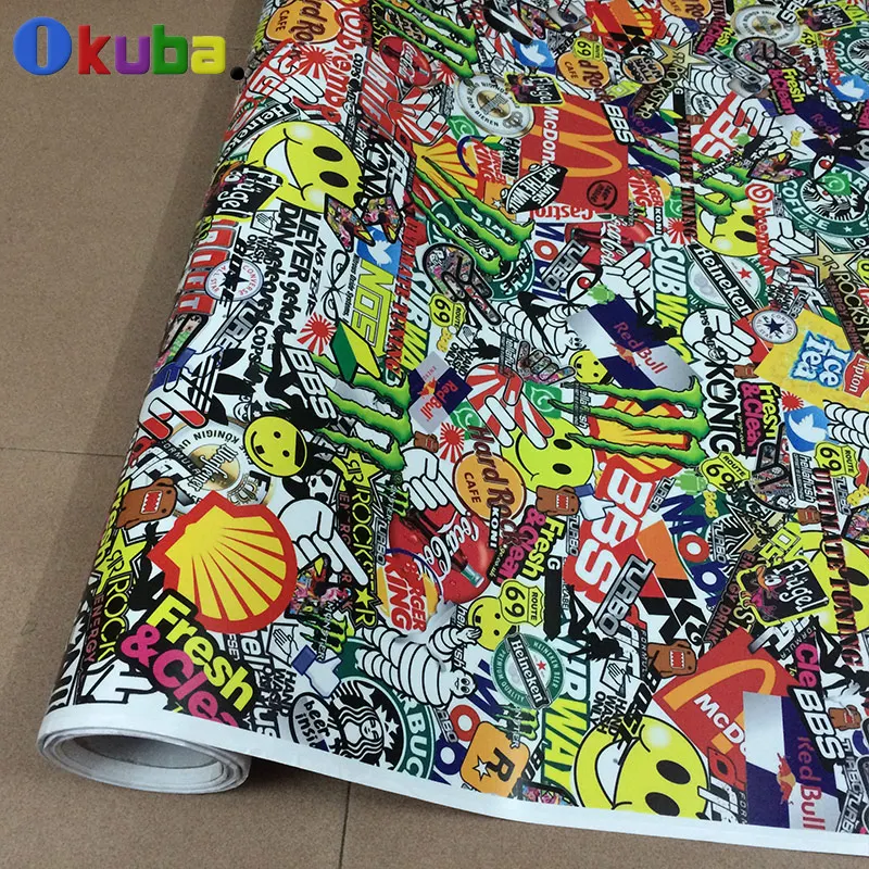 Auto Bom Sticker Cartoon jdm Graffiti Auto Wrap Vinyl Stickerbomb Folie