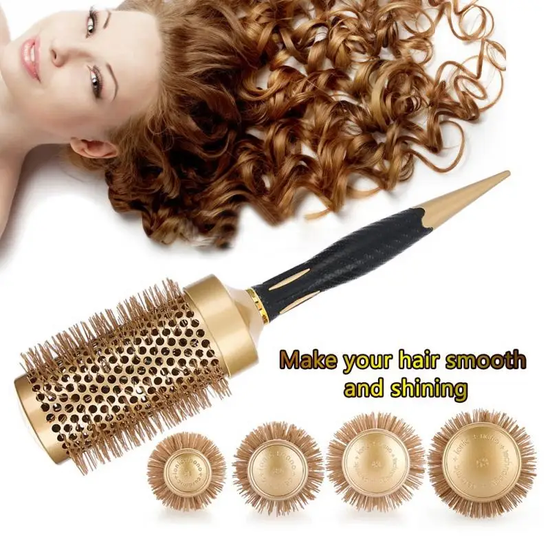 4 размера круглая прокатная щетка для волос набор баррель щетка для завивки гребень Инструменты для укладки волос Парикмахерская профессиональная салонная расческа для волос