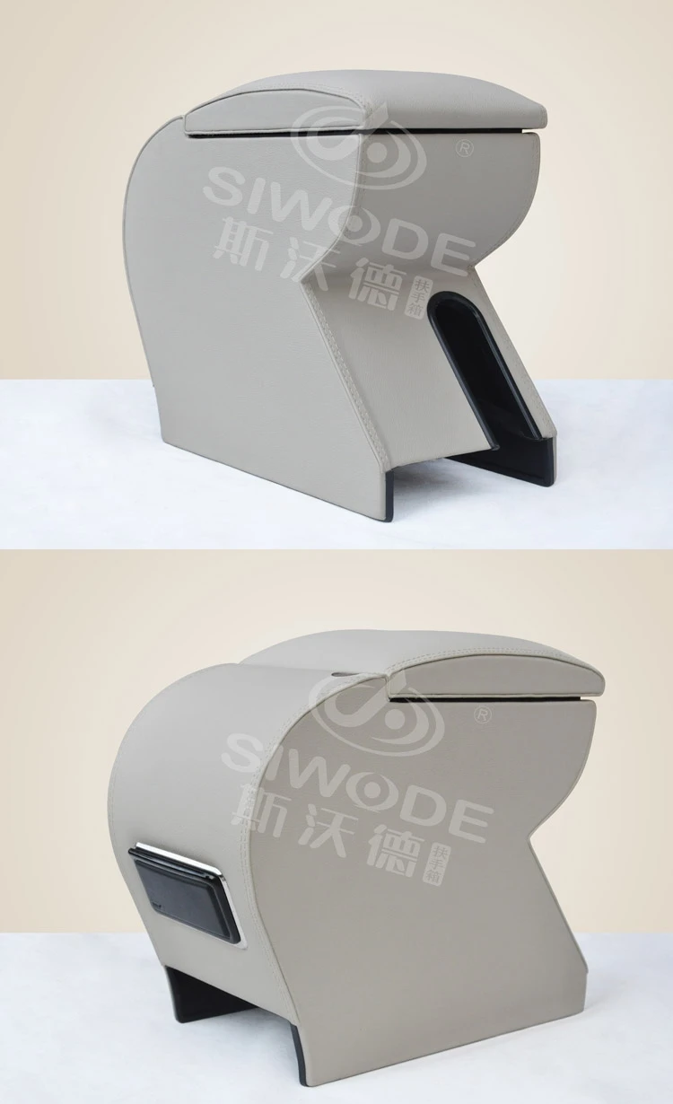 Дырокол особенный деревянный леатер автомобильный ящик для KIA RIO HyundaiAccent подлокотник Роскошные подлокотники
