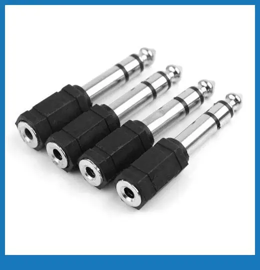 50pcs x 6 35mm 1 4 Stereo Male to 3 5mm 1 8 Stereo Female Adapter Headphone Audio Adapter