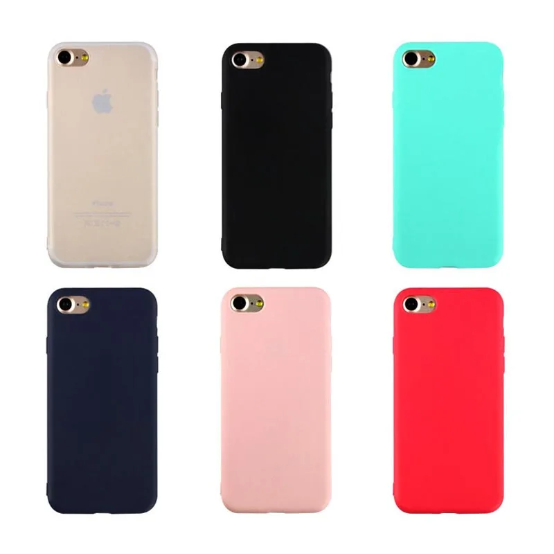 

Geruide Case for iPhone7 Plus cases Candy Color Silicon TPU soft Ultra Thin Fashion Cover For iphone X 5 5S 6 6S 7 8 8 Plus Case