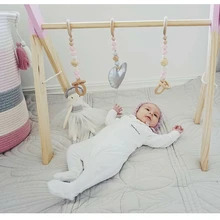 Деревянная детская спортивная рамка с мобильными телефонами, украшение для детской комнаты, Игрушки для раннего образования, реквизит для фотосессии в скандинавском стиле