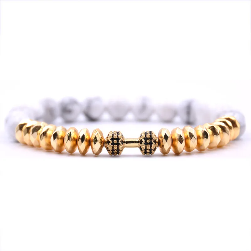 HONEYYIYI микро Pave CZ arbell талисманы браслет мужские тигровые глаза натуральный камень 8 мм бусины браслеты-подарки мужские ювелирные изделия pulseras