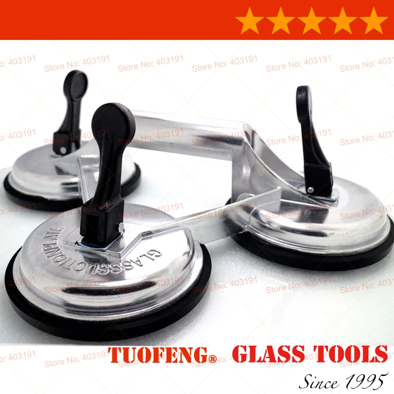 

Three cups suction lifter glass suction plate /Aluminum with natural rubber Glass Tools