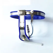 blue silicone liner stainless steel chastity belt female pants with anal plug fetish wear sex toys products for woman bdsm