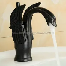 Oil Rubbed Bronze Swan Shape Black Brass Basin Sink Faucet Bathroom Single Hole Centerset Basin Mixer Tap Swan Faucet Knf030 Oil Rubbed Bronze Swan Shape Black Brass Basin Sink Faucet Bathroom Single Hole Centerset Basin Mixer Tap Swan Faucet Knf030
