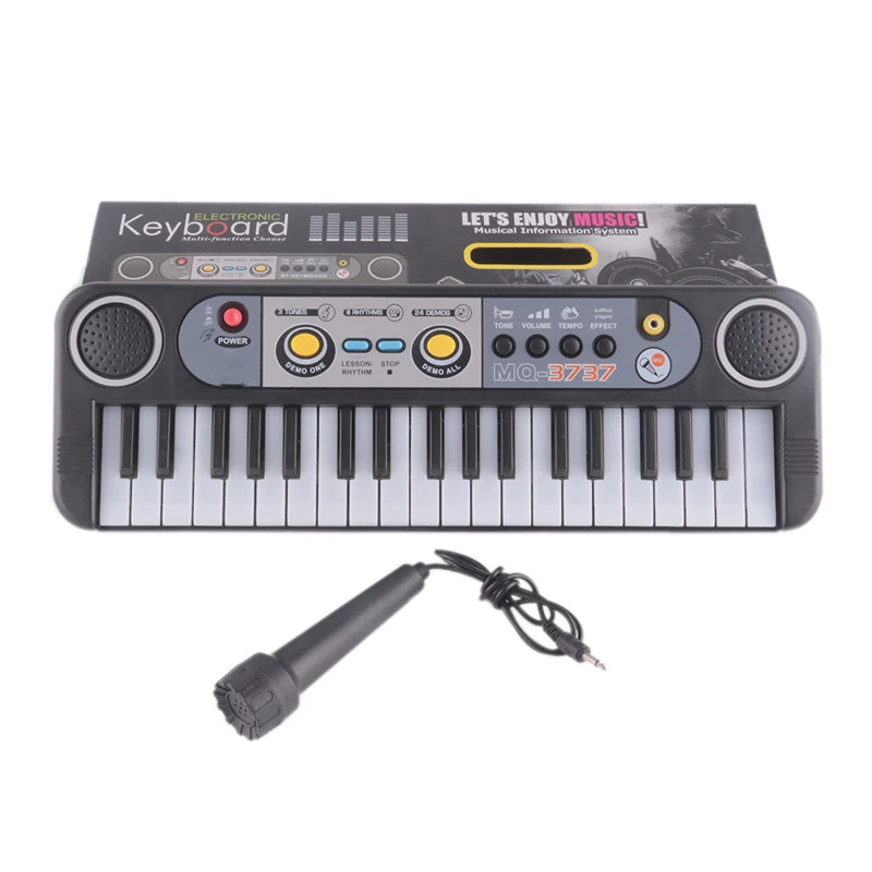 Музыкальные инструменты подарки мини 37 ключей электрическая клавиатура игрушки с микрофоном Обучающие Развивающие игрушки для детей