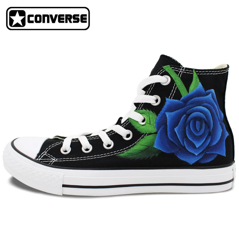 Prix pour Sneakers Hommes Femmes Converse All Star Bleu Roses Conception Originale Peint À La Main Chaussures High Top Noir Toile Planche À Roulettes Chaussures Prix pour Sneakers Hommes Femmes Converse All Star Bleu Roses Conception Originale Peint À La Main Chaussures High Top Noir Toile Planche À Roulettes Chaussures