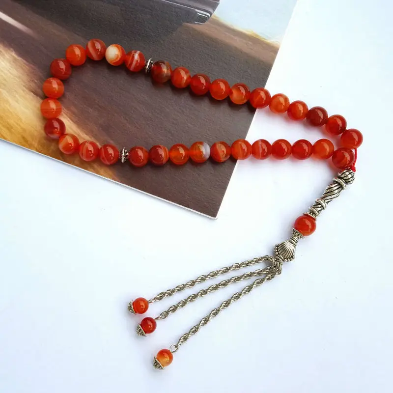 New Arrivel !!! Sardonyx Stone beads Islamic musilm 33 prayer bead ...