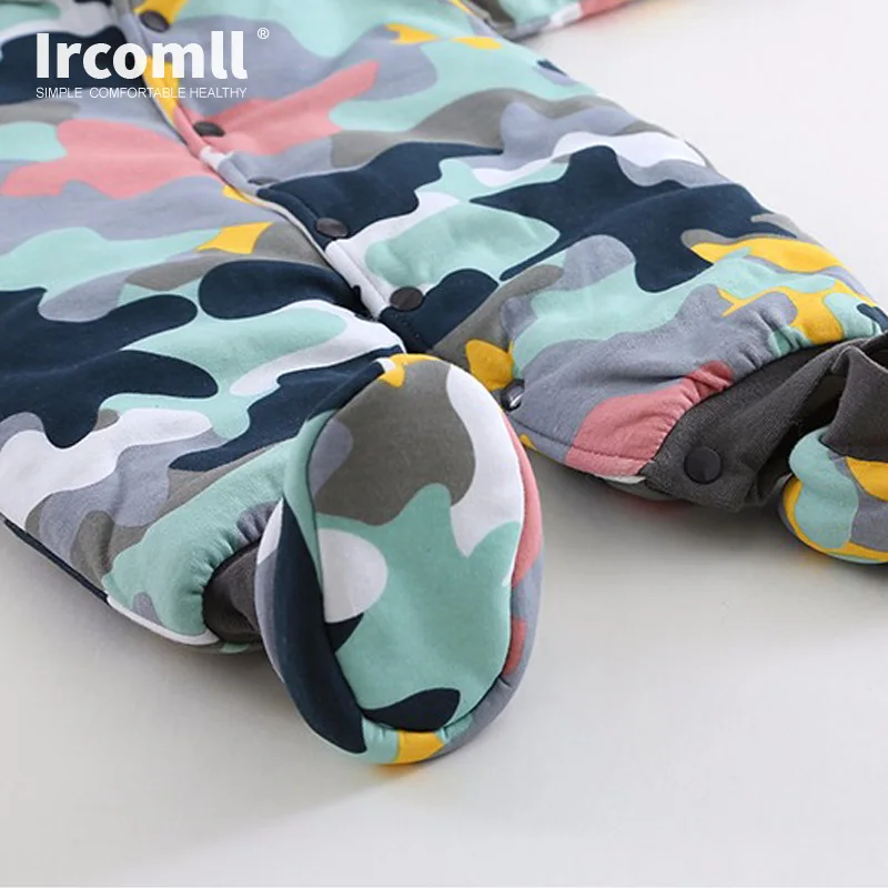 Детский камуфляжный комбинезон Ircomll хлопковый с капюшоном для новорожденных