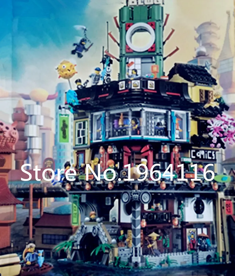 New 06066 Ninja series The NINJA City Model Building Blocks set