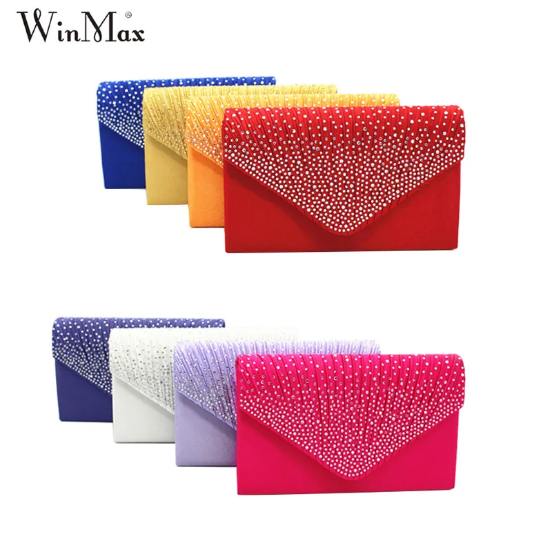 Winmax Модные женские вечерние сумки, дамские стразы, бриллианты, клатчи на каждый день, женские вечерние сумки с серебряной цепочкой и застежкой