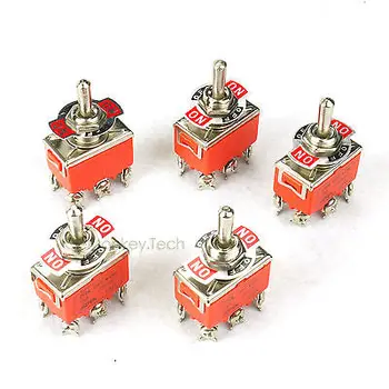 

10 PCS 6-Pin DPDT ON-OFF-ON DC Motor Reversing Toggle Switch 15A 250VAC