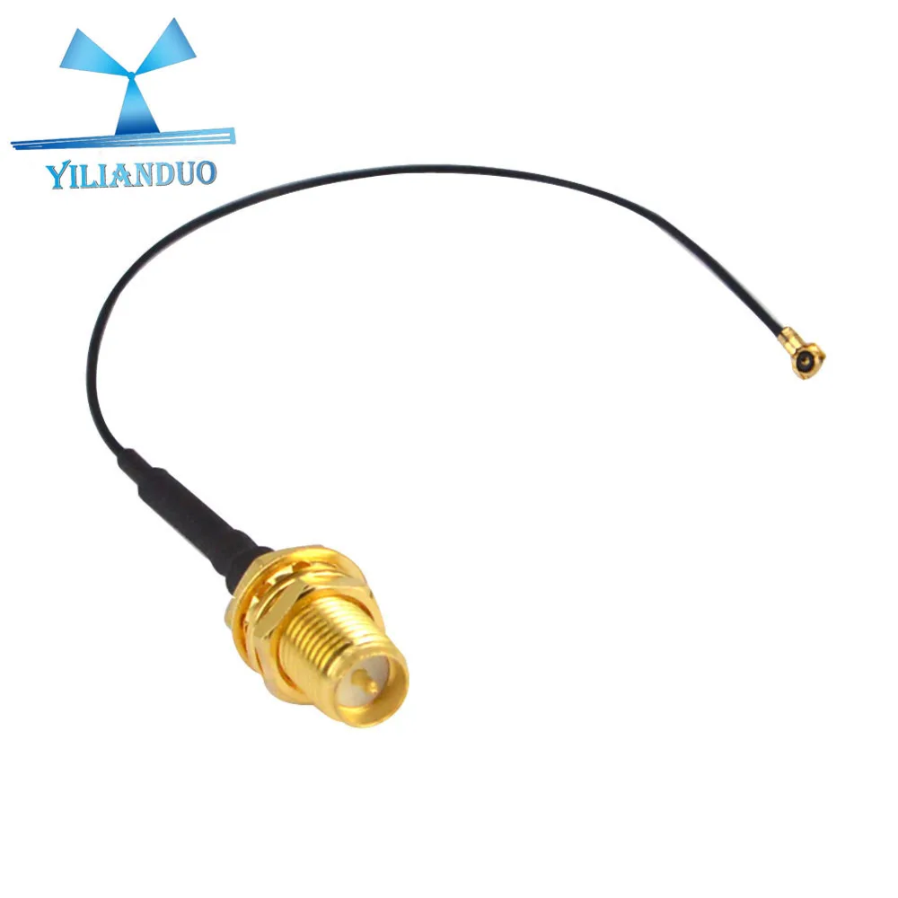 10pcs/lot RP-SMA Female Bulkhead to IPX/ U.FL/ MHF4 10cm 0.81 Antenna Extension Cable for U.FL Hand-held Radio MINI PCI | Обустройство