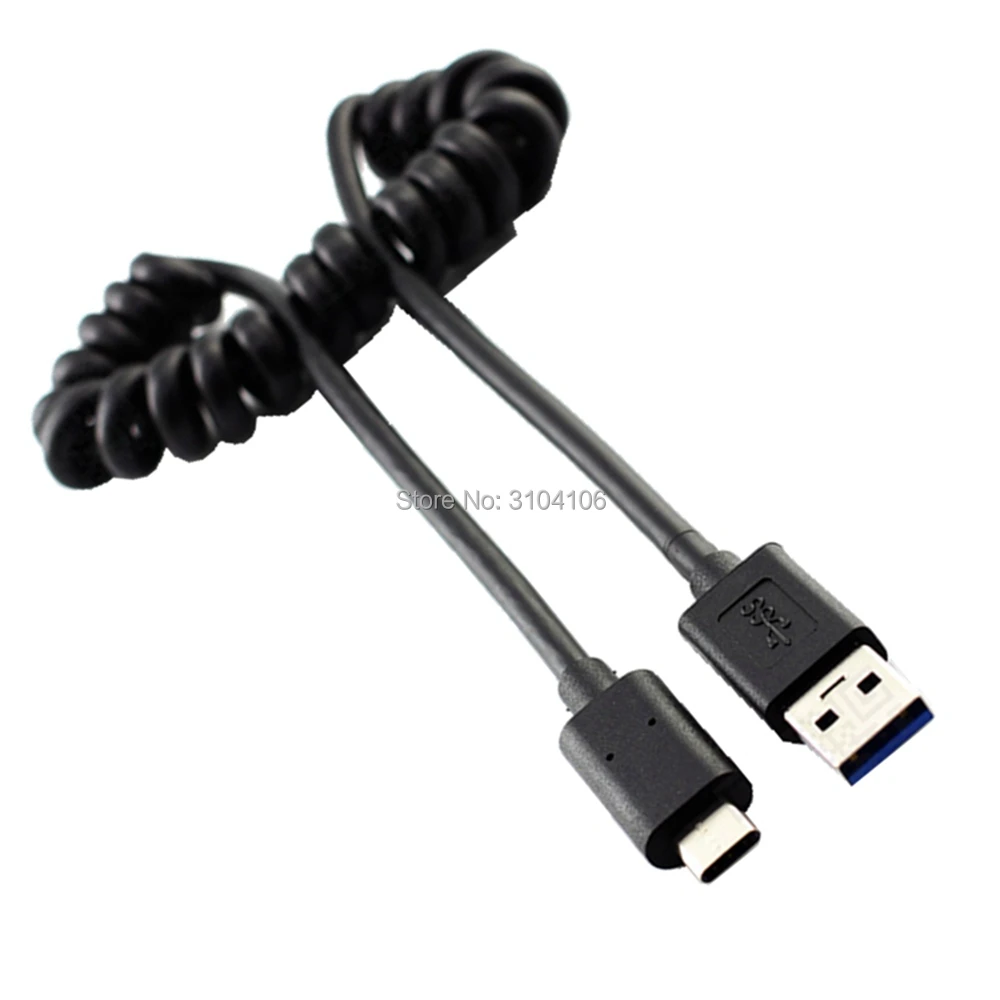 0.5 м стрейч USB-C 3.1 Тип c штекерным Стандартный USB 3.0 Мужской данных Весна кабель для Nokia N1 Innos d6000 LeTV 1 про мобильный телефон