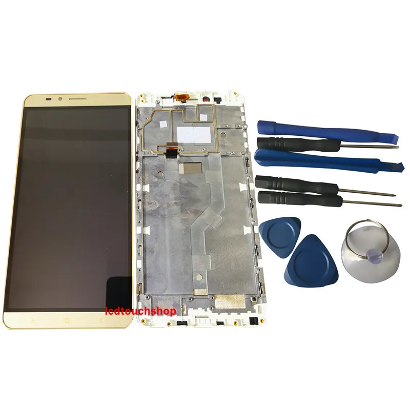 

New 6.0 Inches For Chang Hong X1 LCD Display With Touch Screen Digitizer Assembly Replacement With Frame With Tools Gold Color