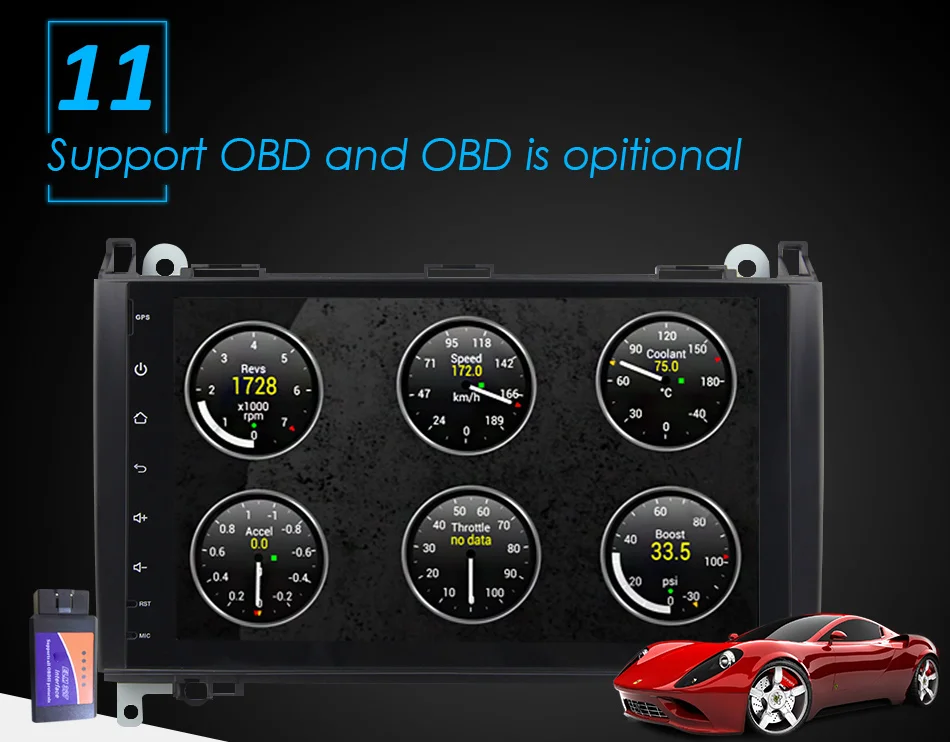 Clearance Eunavi 2 Din 4 Core Android 9.0 Car radio stereo 2G RAM GPS NAVI for voor Benz B200 Een B Klasse B200 W169 W245 W639 W906 WIFI 17