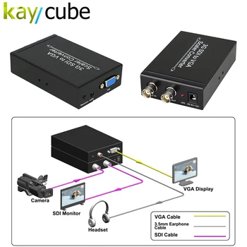 

Kaycube SDI To VGA Scaler Converter Allows SD-SDI, HD-SDI And 3G-SDI Signals To Be Simultaneous Display On VGA /SDI