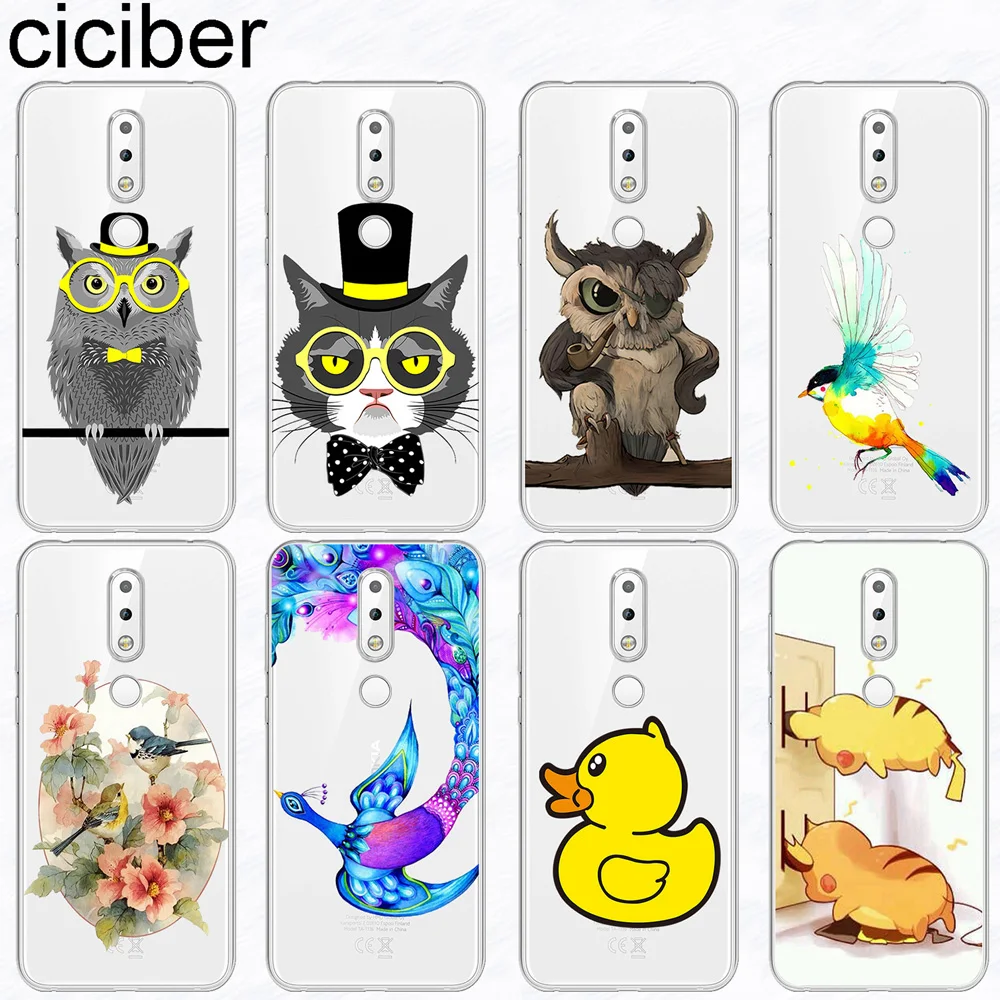 

ciciber Phone Case for Nokia 8 9 8.1 7 7.1 6 6.1 5 5.1 3 3.1 2 2.1 1 Plus PureView Soft TPU for Nokia X6 X7 X5 X3 Coque Cute owl