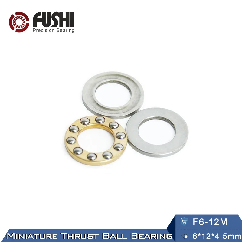 F6-12M подшипник 6*12*4,5 мм(10 шт.) ABEC-1 миниатюрный F6 12 м упорный осевой F6 12 м шарикоподшипники с рифленой дорожкой