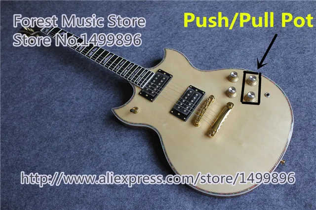 Cheap New Arrival Nature Wood Finish SG Custom Electric Guitars Chinese OEM Push/Pull Pot Guitar For Sale