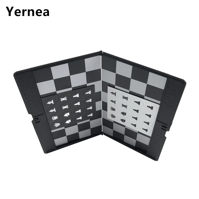 Magnetic Chess Folding Wallet Type Chess Set Mini Portable Ultra-thin Board Chess Game Present Child Educational Gift Yernea pu leather child girls boys shoulder bag little daisy school backpacks for kindergarten fashion messenger bags mini wallet