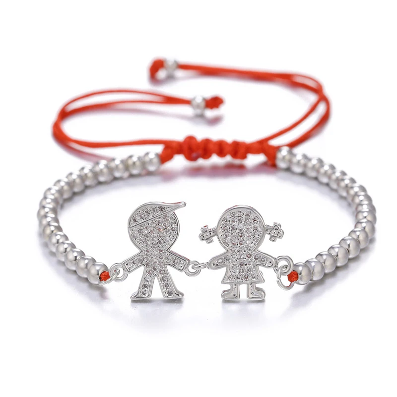 

Juya Women's Bracelets Supplies Handmade Friendship Adjustable Chains Bracelets For Boy Girl MaMa Charms Customized Bracelets