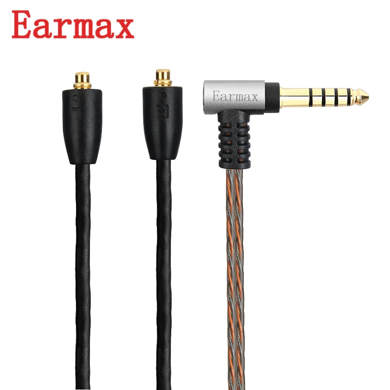 

Earmax 4.4mm MMCX Earphone Cable OCC Silver Plating HIFI Audio Cable Upgraded Cable Replacement For Shure-SE215/535/846/UE900