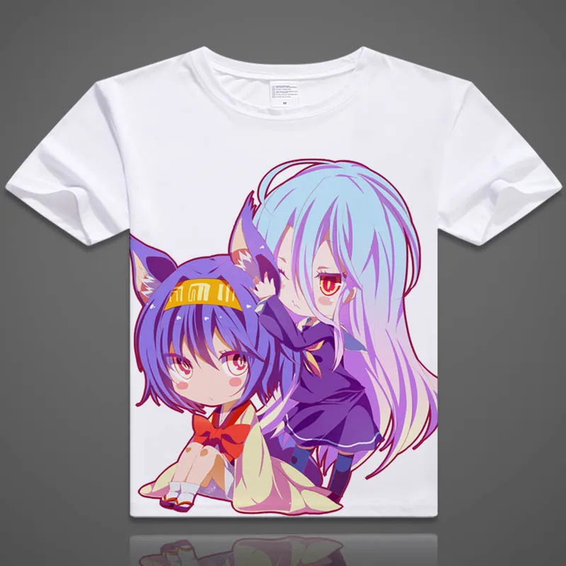Coshome No Game No Life T shirt Sora Shiro Cosplay T-shirts 3D Print Short Sleeve Summer Tees Tops (2)