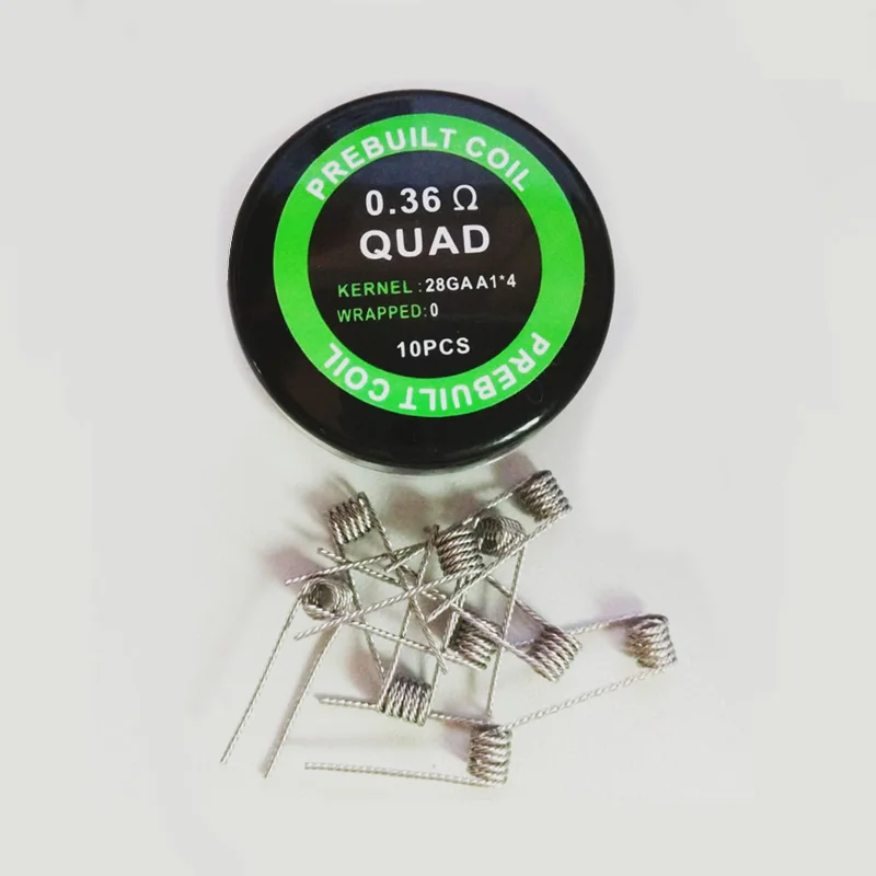 

10 Pieces High Density Prebuilt Coils Premade Coil for Electronic Cigarette RDA RTA RBA RDTA Atomizer Heating Wire