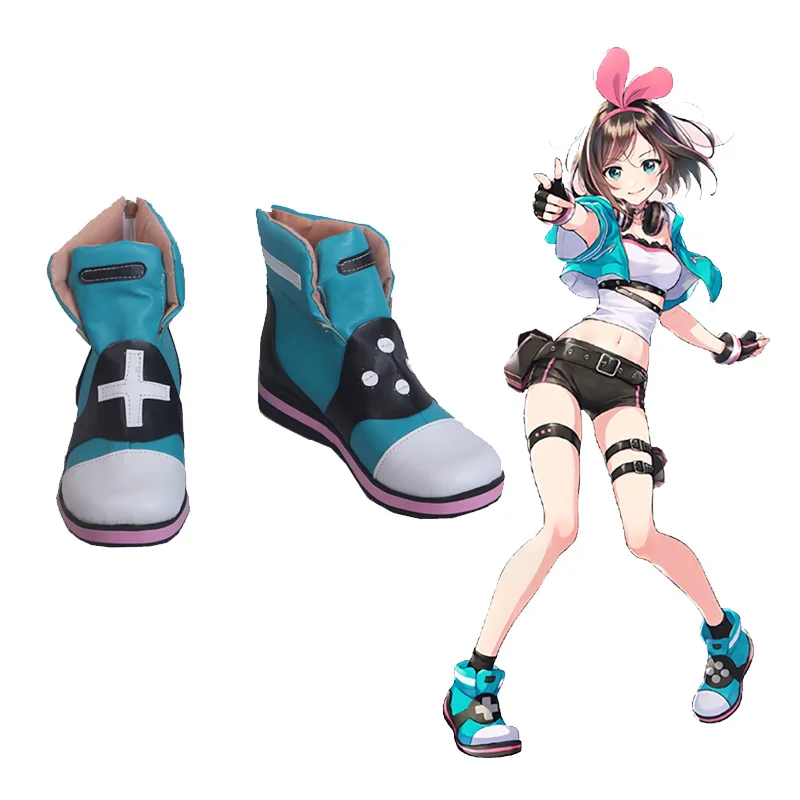 Сапоги для косплея Cosroad Kizuna AI виртуальные сапоги YouTuber женские костюмы на Хэллоуин
