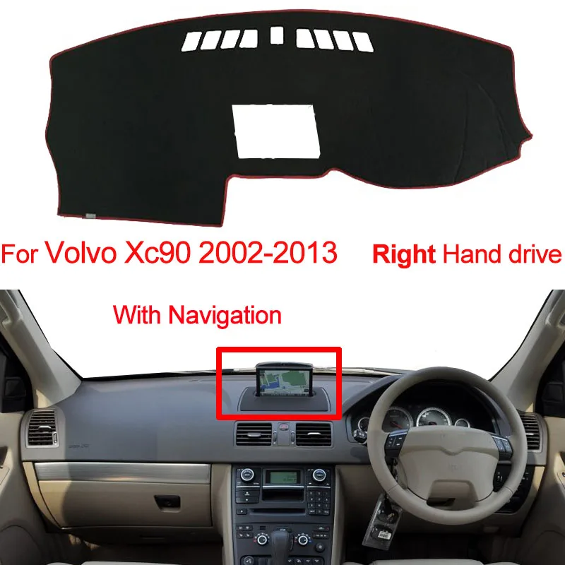 Приборной панели автомобиля крышка для Volvo Xc90 2002 2003 2004 2005 2006 2007 2008 2009 2010 2011 2012 2013 тире коврик ковер козырек от солнца