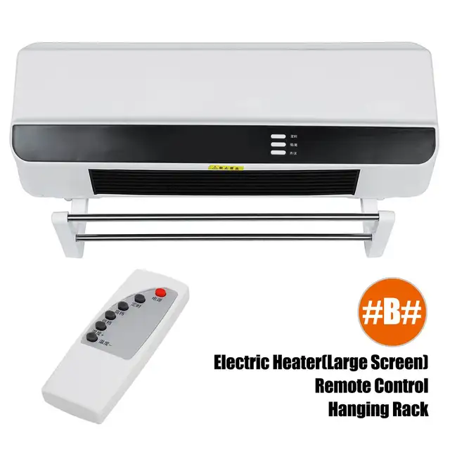 220V 2000W Wall mounted Remote Control Heater Home Energy Saving