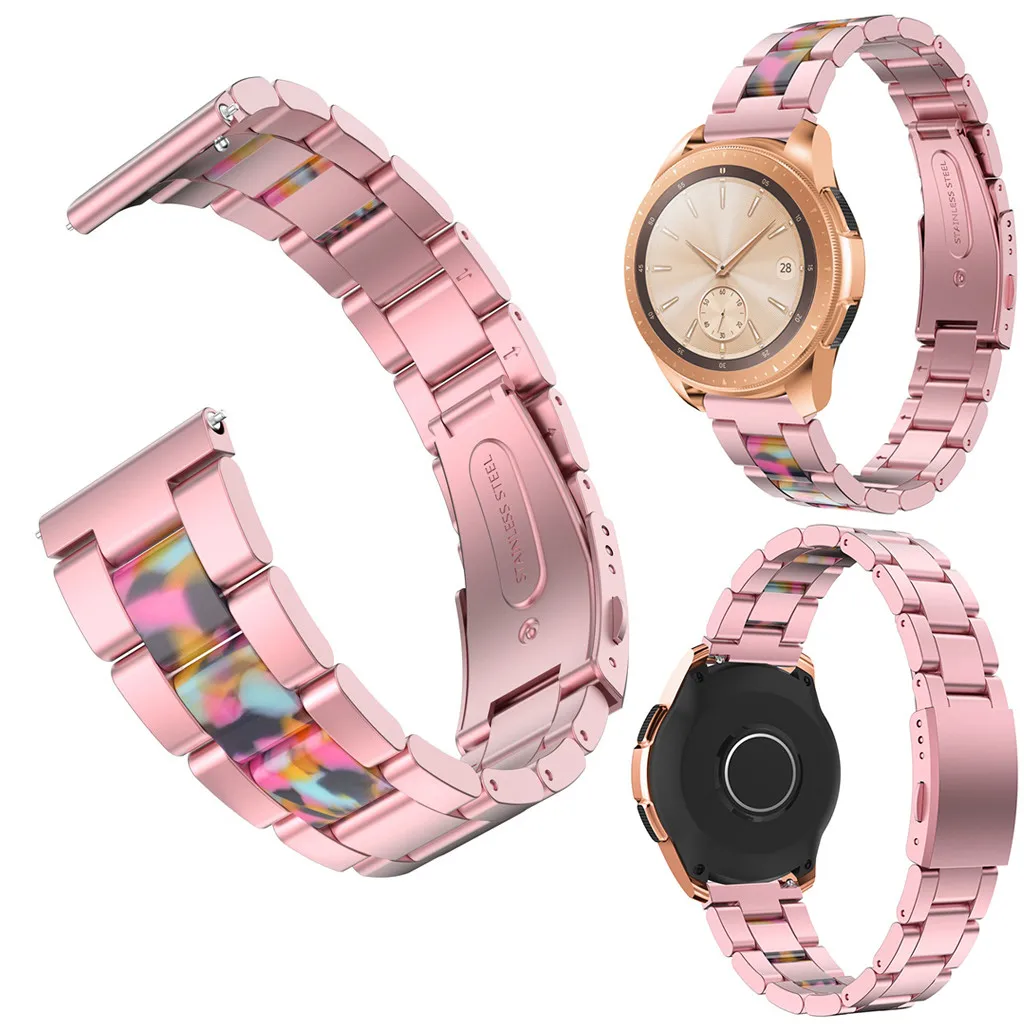 Сменный ремешок для часов из нержавеющей стали для samsung gear Sport Galaxy Watch 42 мм мягкость умеренная легкая чистка красочные