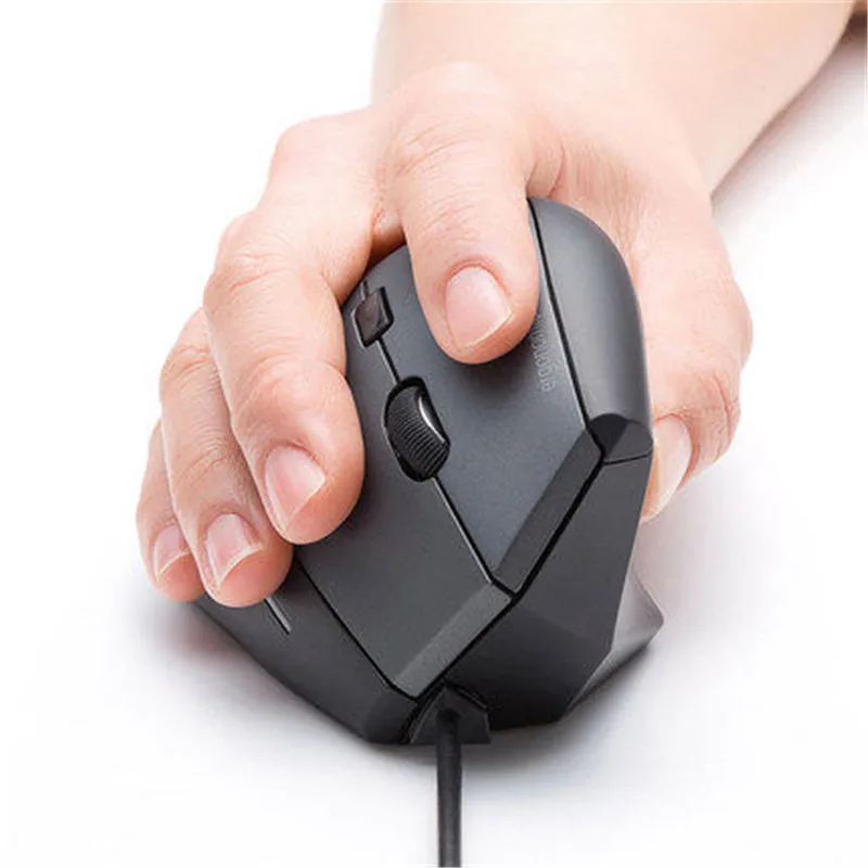 Wired mouse SANWA питания боль в запястье Предотвращение Эргономичный захват Blu-Ray светодиодный проводной/беспроводной мыши вертикально мышь ПК офисная игра - Цвет: Wired mouse