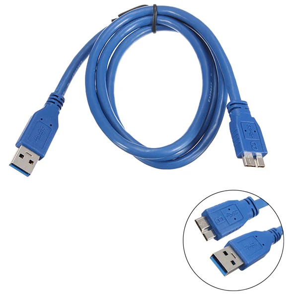 

USB 3.0 Type A Male to Micro B Male Extension Data Cable Cord Adapter Converter Connector